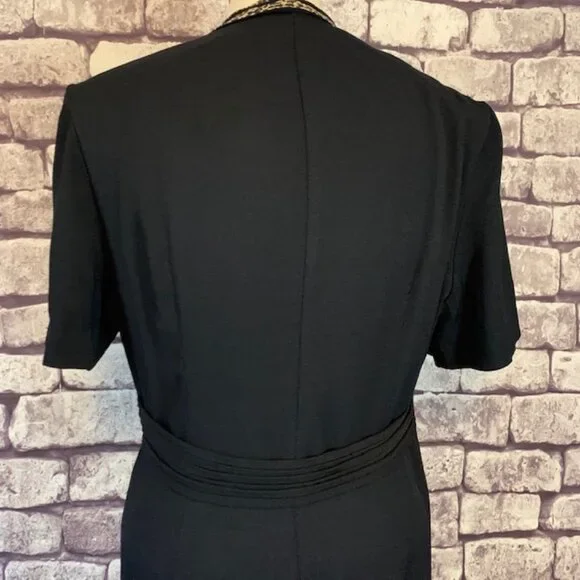 S.L. Fashion Vintage Black Dress Size 12 - Picture 9 of 11
